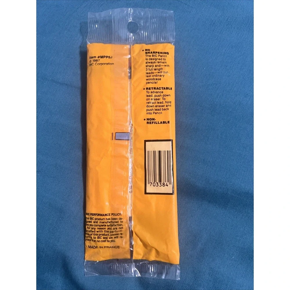 1987 Vintage BiC Pack Of 7 NON REFILLABLE .7mm Mechanical Pencils MPP5J - France